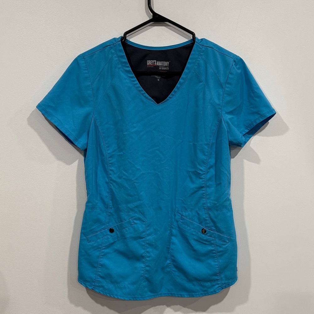 Grey's Anatomy Women's Scrubs Teal Short Sleeve Top